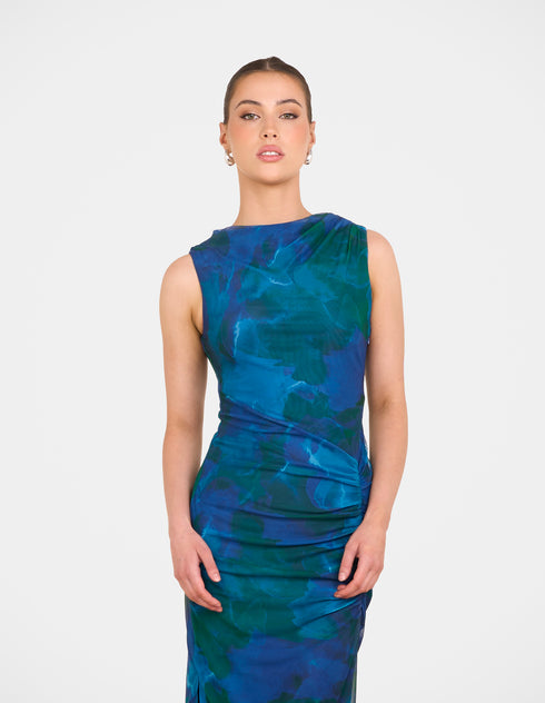 Pegeen Sleeveless Ruched Dress